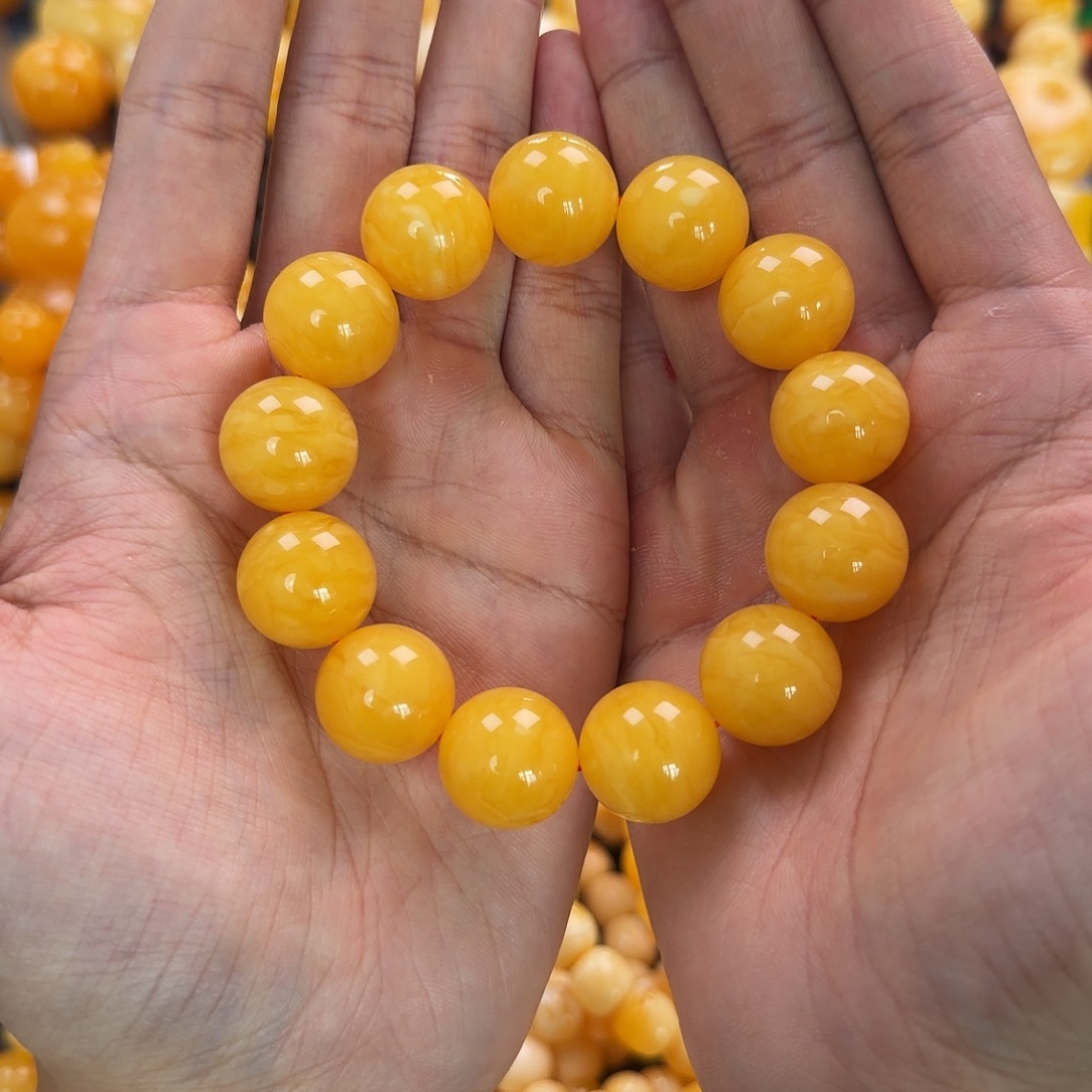 琥珀（根珀）未镶嵌发饰17mm同料