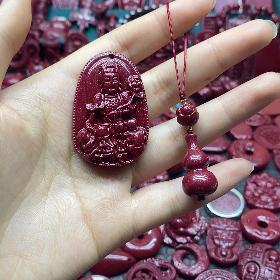 天然辰砂朱砂吊坠