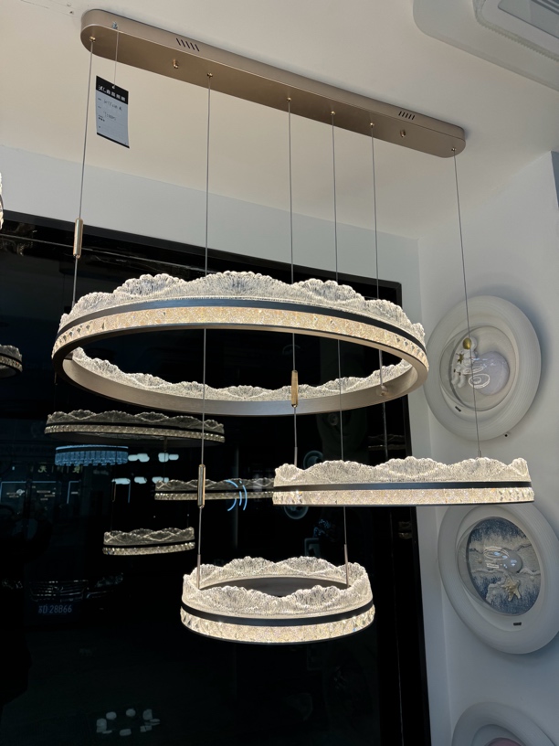 轻奢现代简约办公室错层客厅灯大气餐厅创意