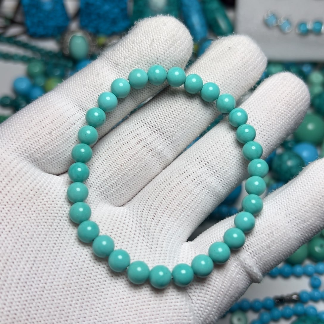 卡6+绿珠子手串手链