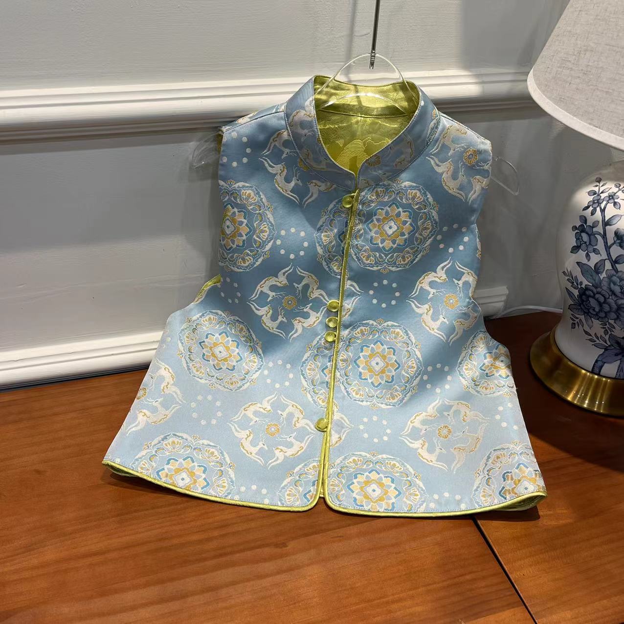 【喜儿定制】春季新款百搭时尚黄色马甲内衬汉服休闲中大童夏季