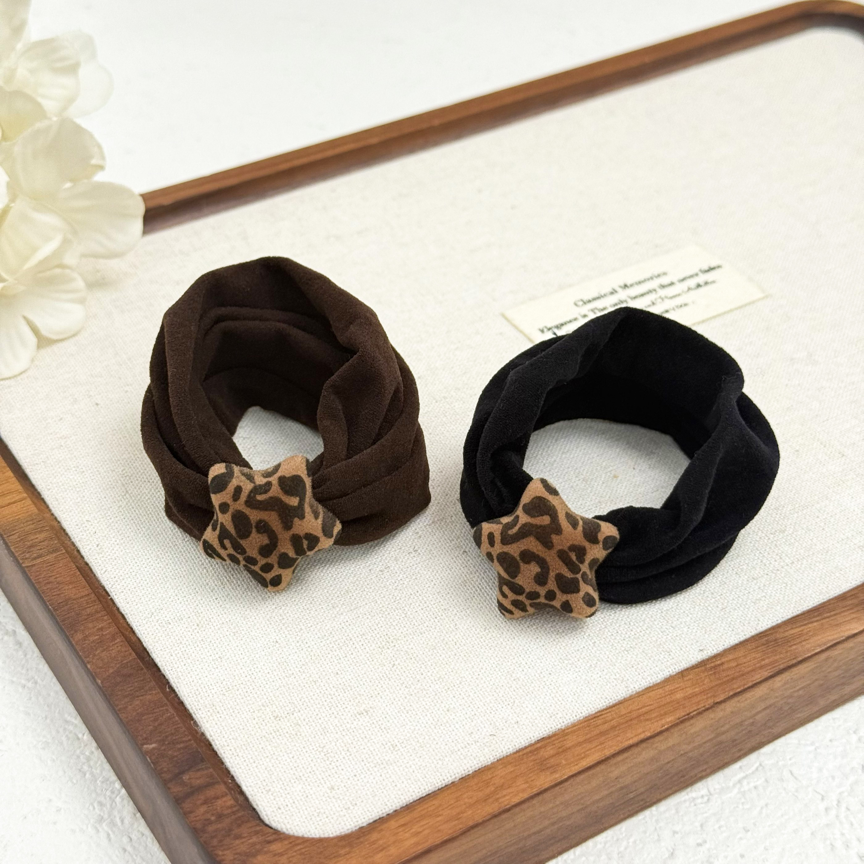 AOSHATI/宝莎缇F-726韩版豹纹星星百搭发圈