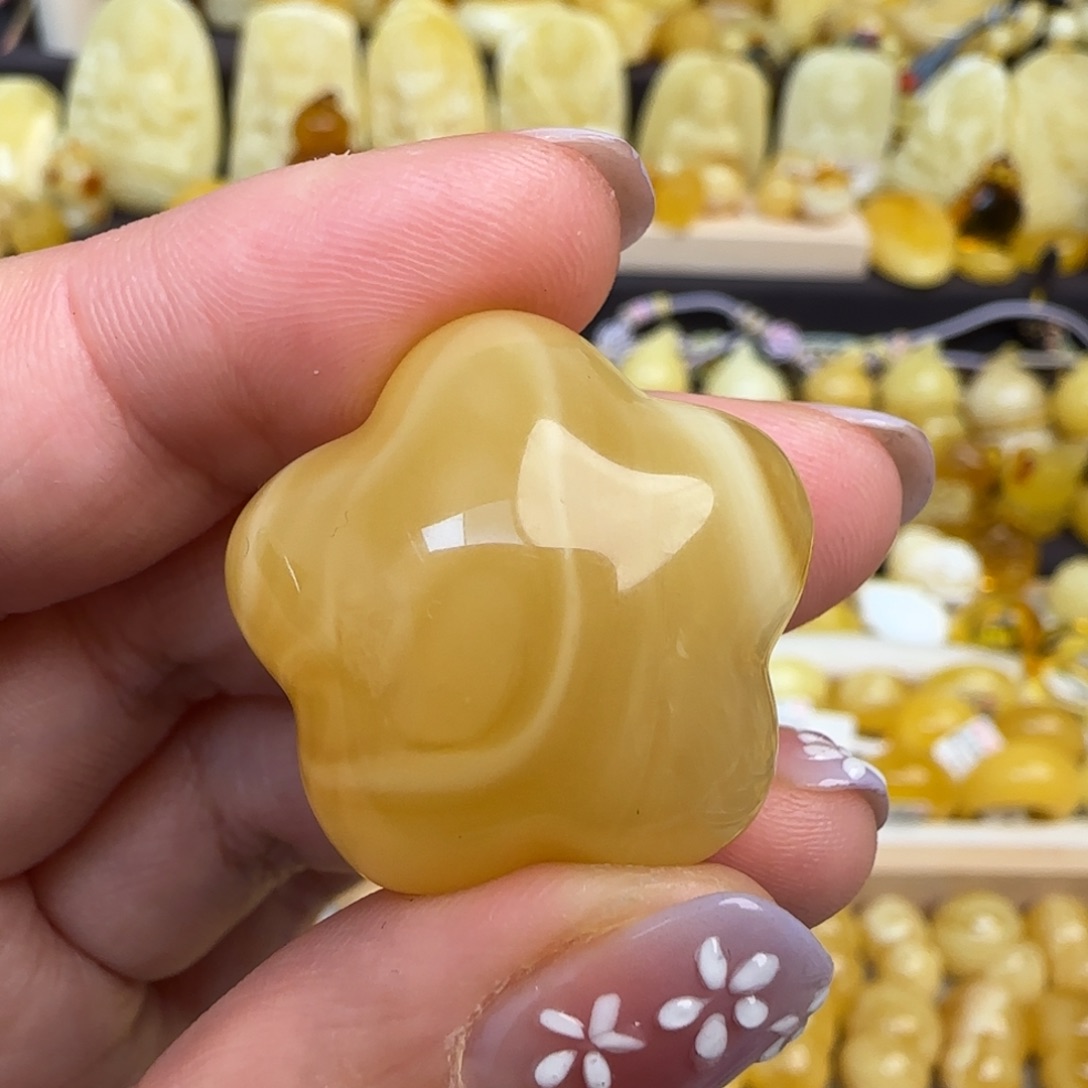 未镶嵌吊坠(不含链)蜜蜡天然俄料蜜蜡星星吊坠