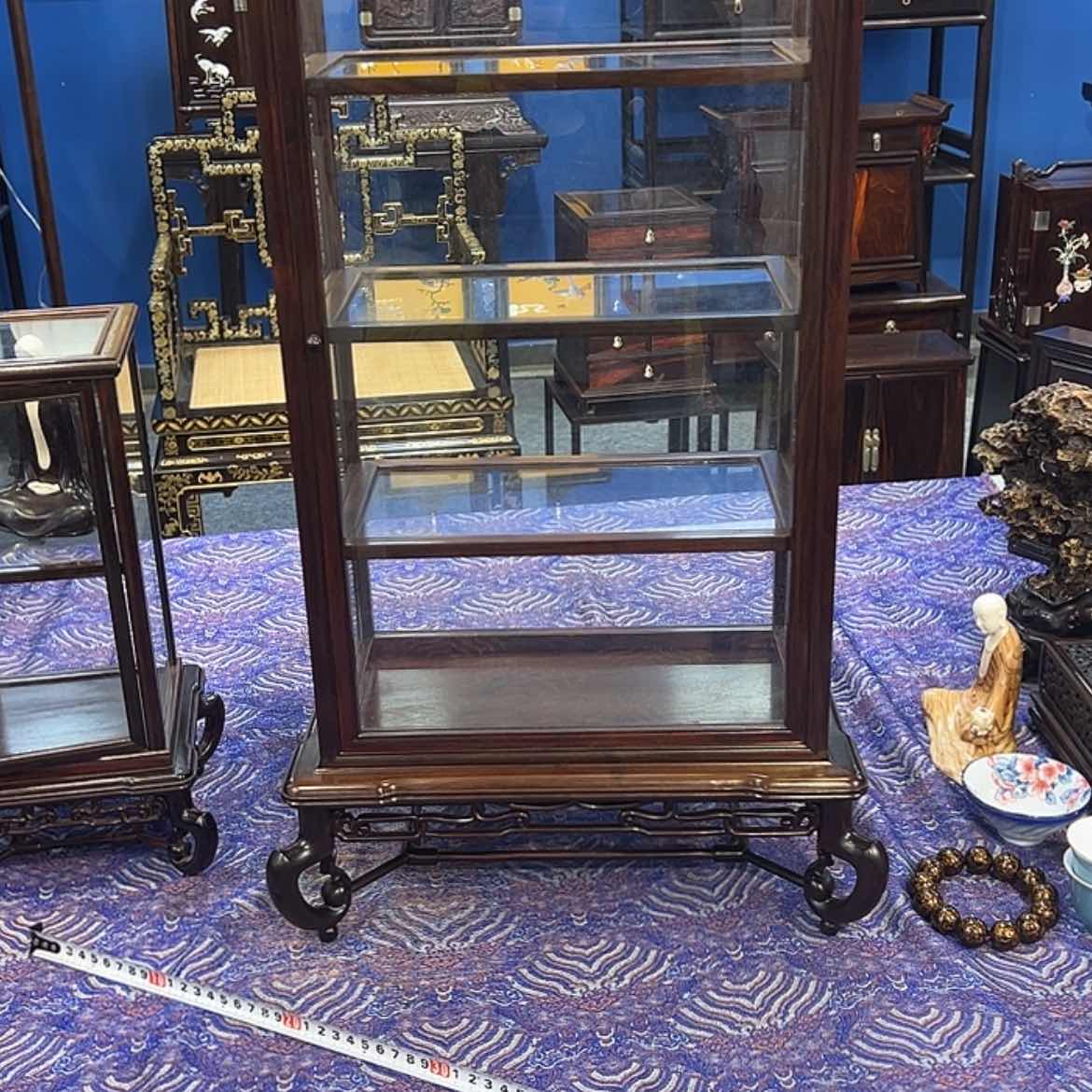 【闪购商品】红酸枝木类成套家具玻璃柜