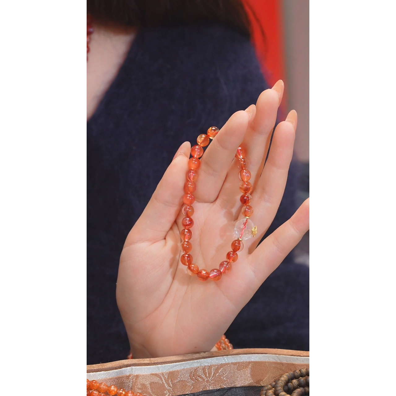 水晶手串未镶嵌多样性发 卡6@@N5824