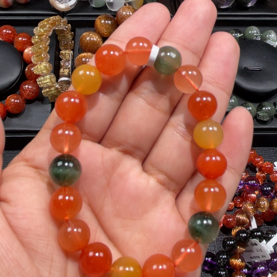 水晶手链未镶嵌福禄寿兔毛手链9.5mm