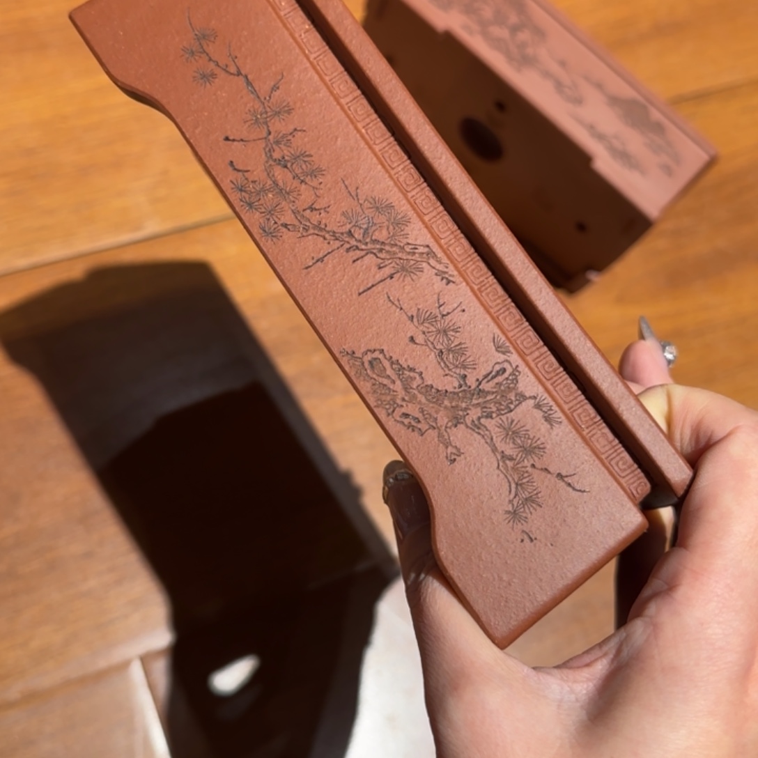 山***缓紫砂花盆半手工制作