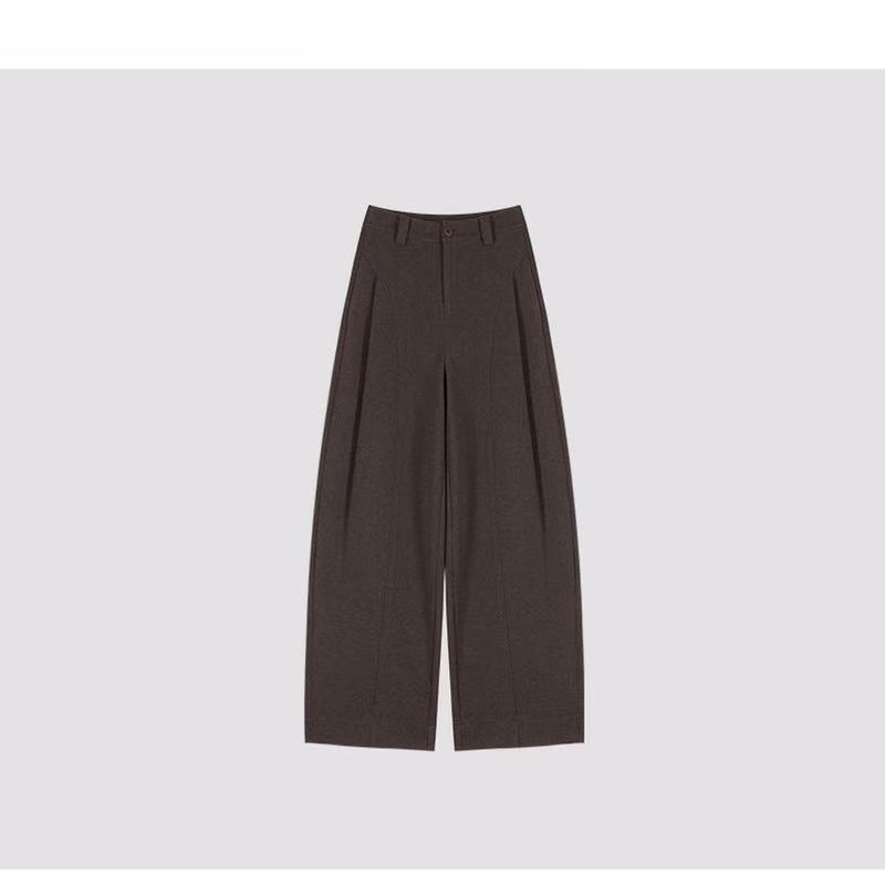 【羊绒贝斯裤】秋冬厚款~蚕丝糯感休闲裤垂感宽松直筒裤阔腿裤1029