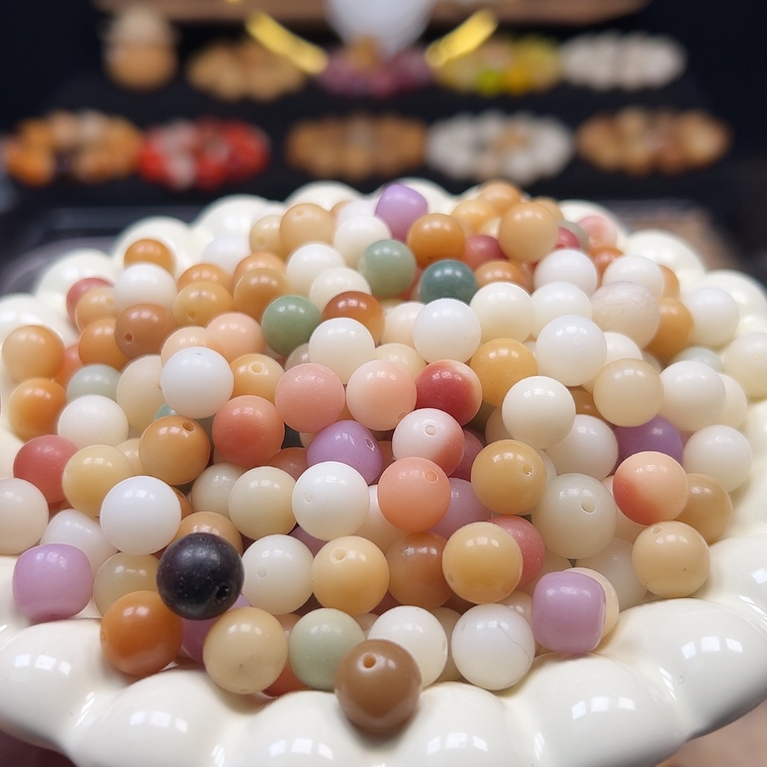 手串菩提根/象牙果微瑕卡10微瑕多宝混200颗