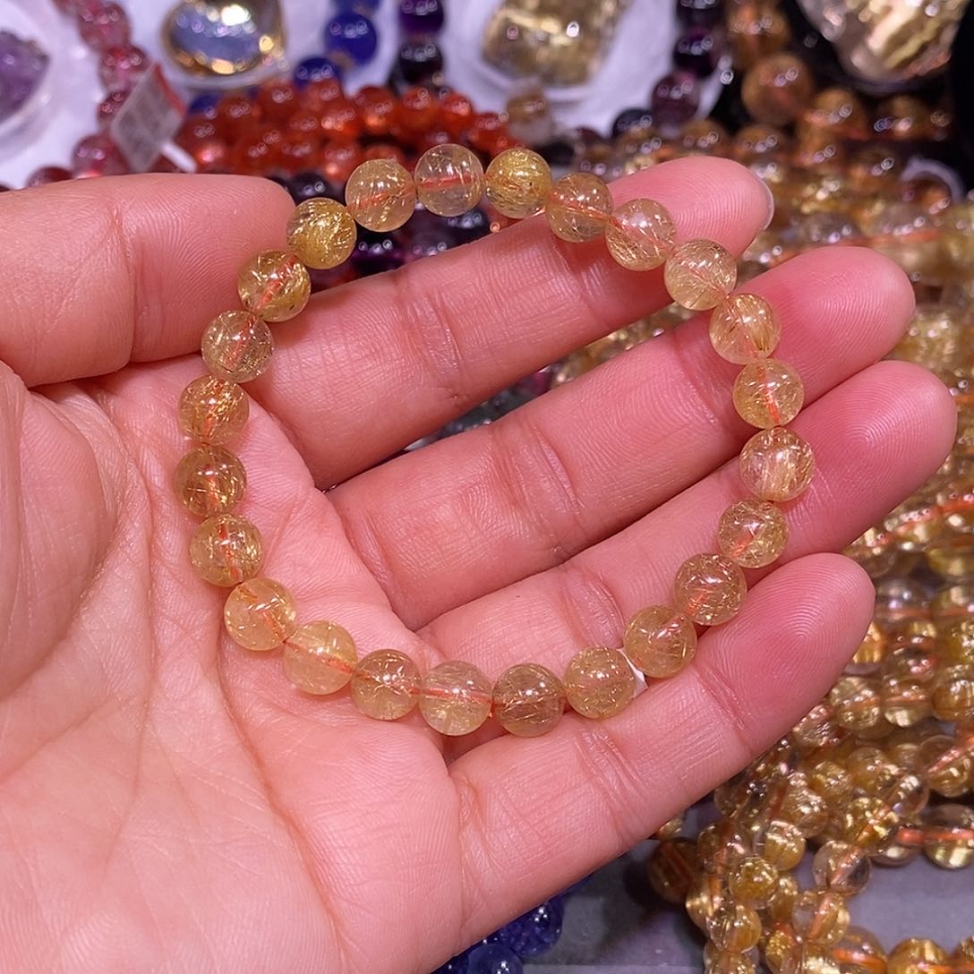 未镶嵌手链水晶金发晶7