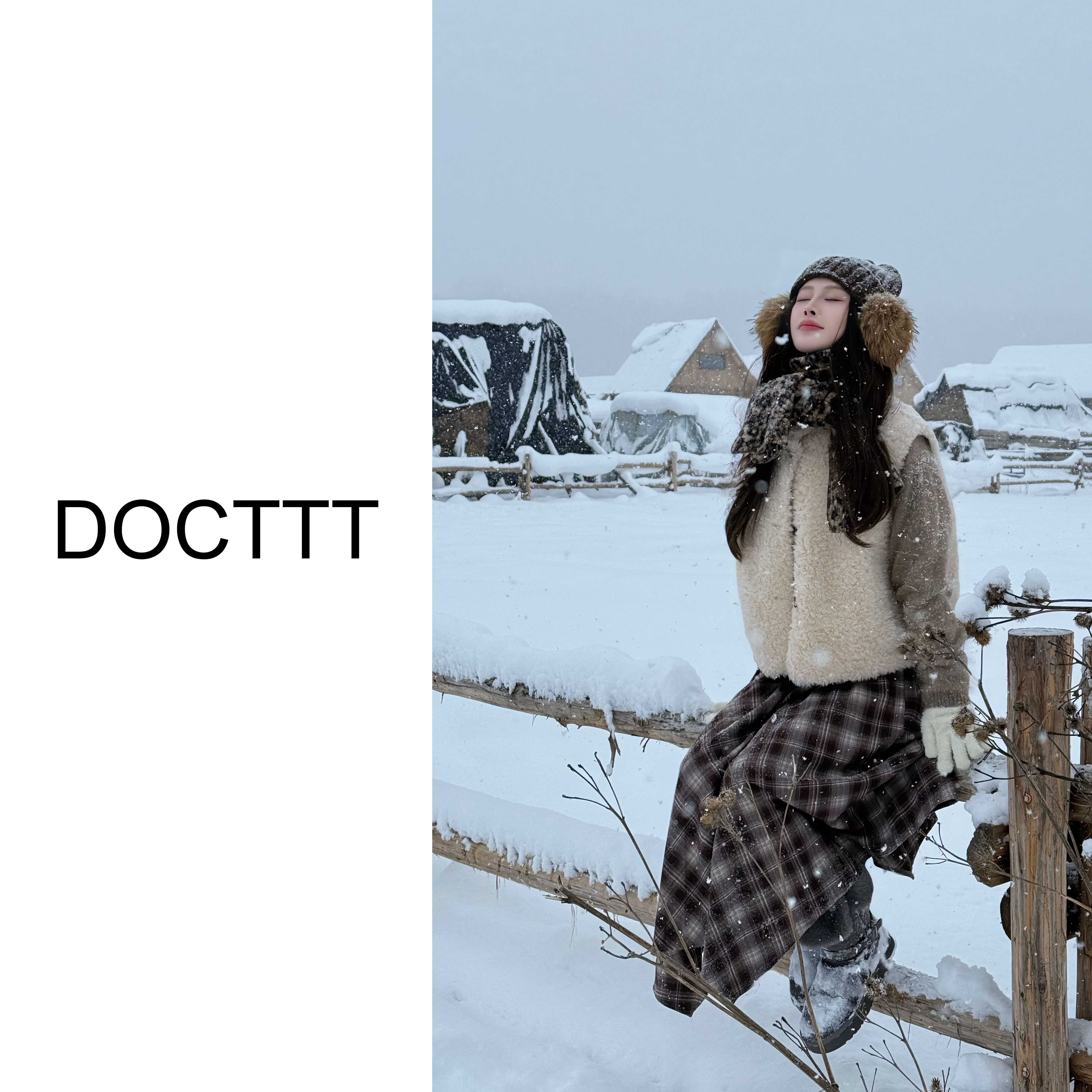 《DCT》纤云弄巧*百搭复古格纹半身裙D25202