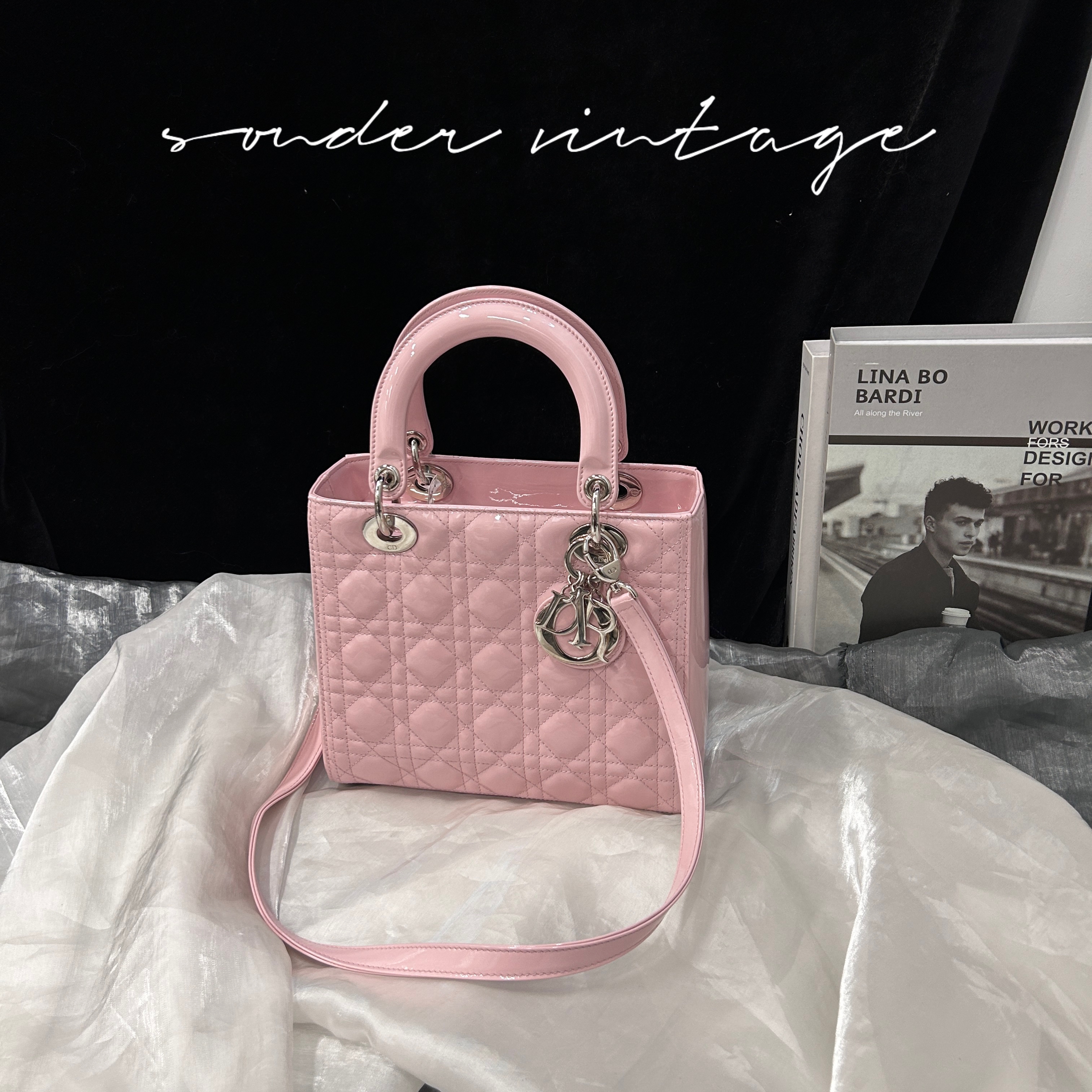 95新 DIOR/迪奥 dior五格漆皮戴妃包