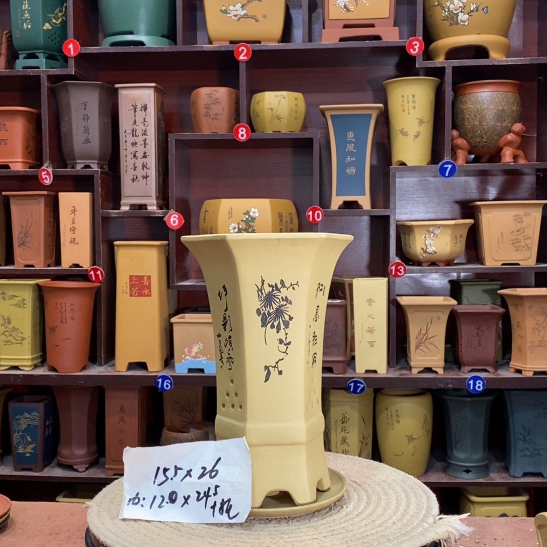 紫砂艺术紫砂花盆