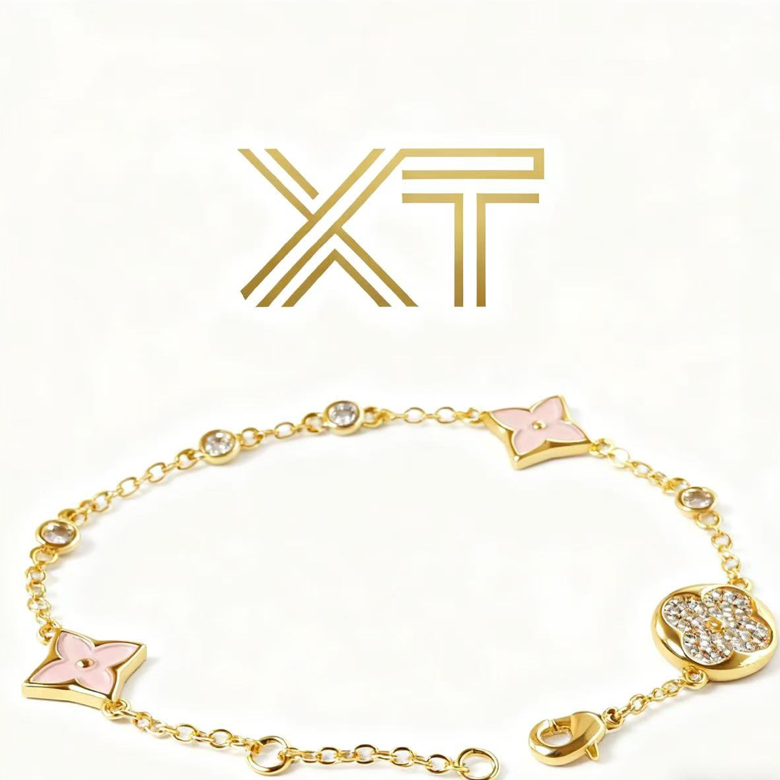 贝壳手链 电镀18k老花贝母手链