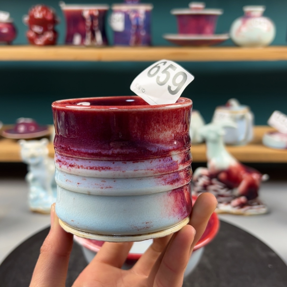 瓷片微瑕主人杯纯手工