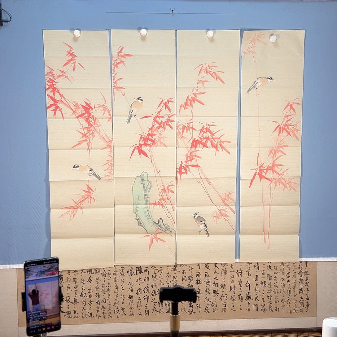 国画758 花鸟在此处飞翔也有了
