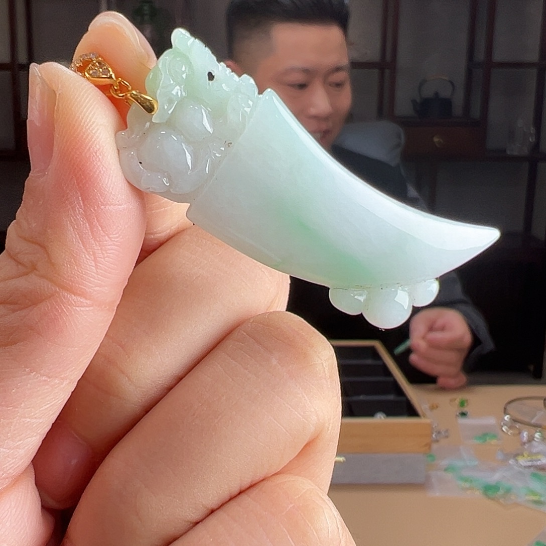 翡翠银S925镶嵌颈饰吊坠34