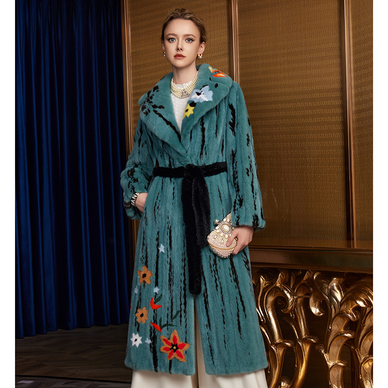 【深不可测】貂皮大衣整貂皮草女水貂毛外套2025新款S24056