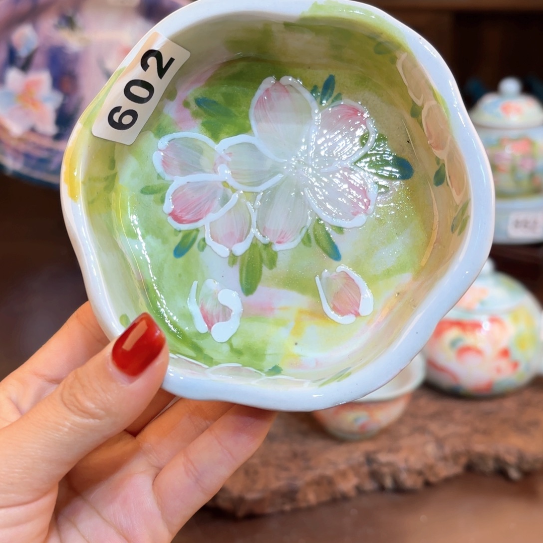 景德镇手绘高温釉下彩陶瓷茶具