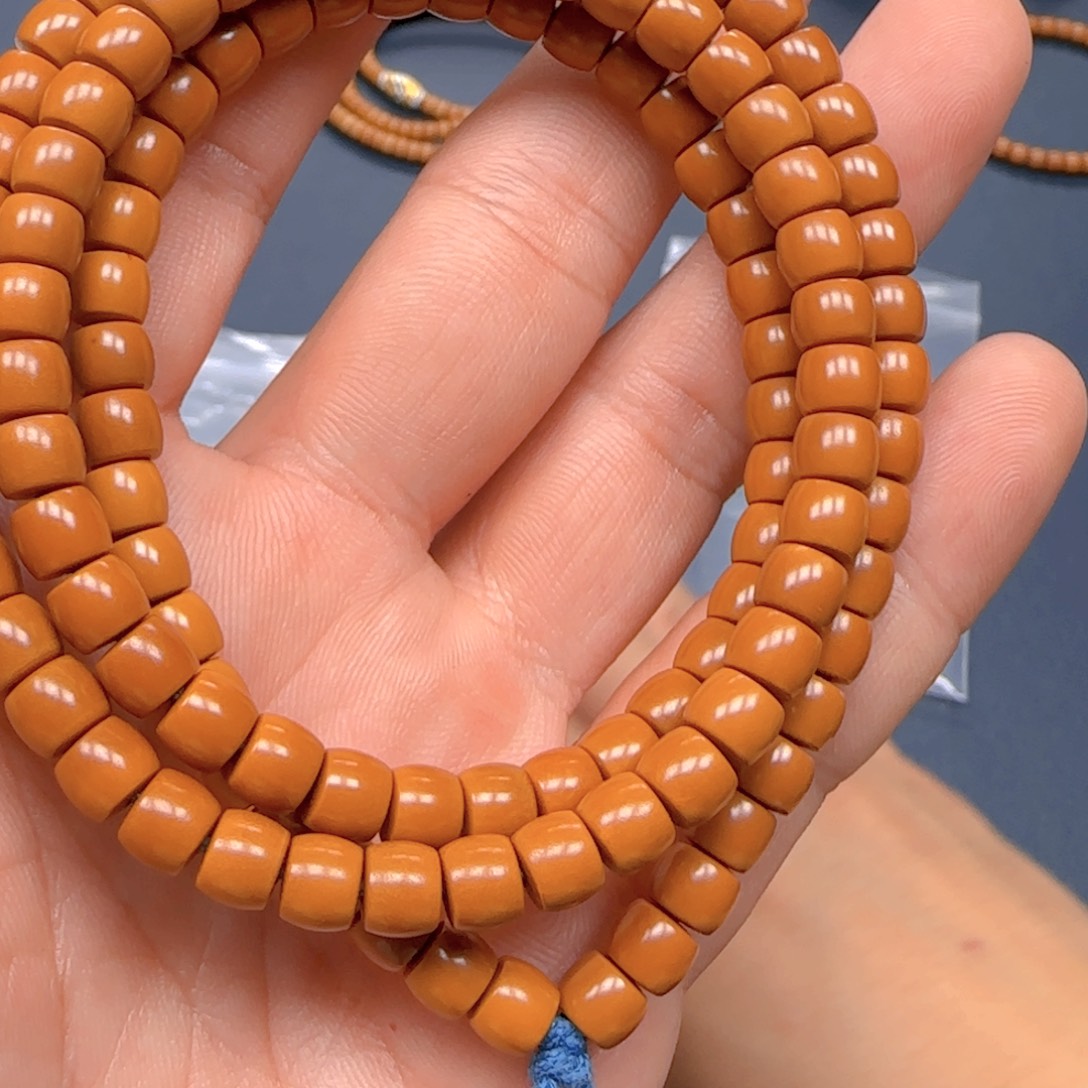 野***.手串橄榄核老挝SS级核尖直切尺寸6.3