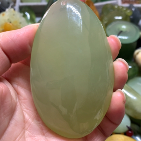 蛇纹石玉未镶嵌手把件