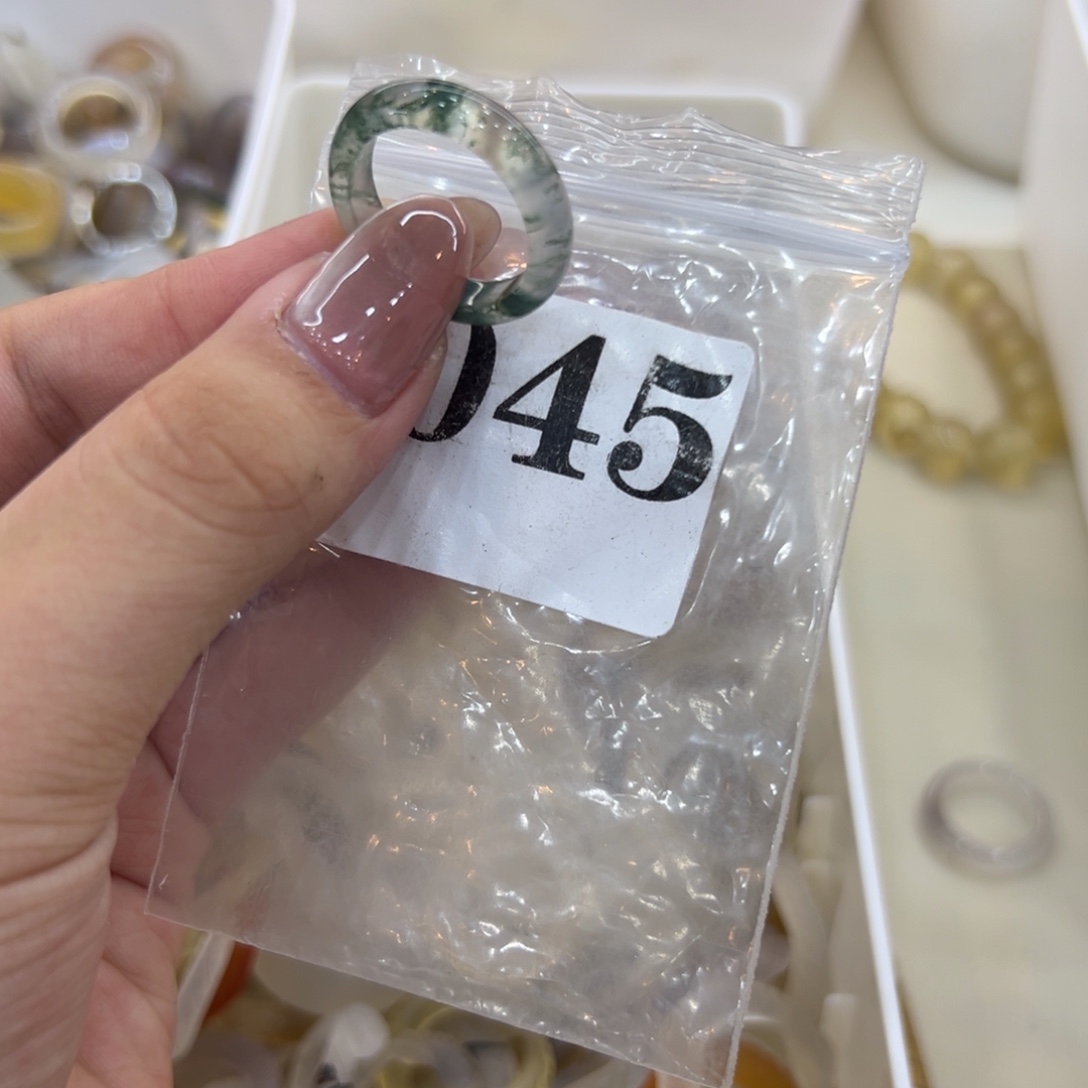 玛瑙/玉髓戒指合金45港17