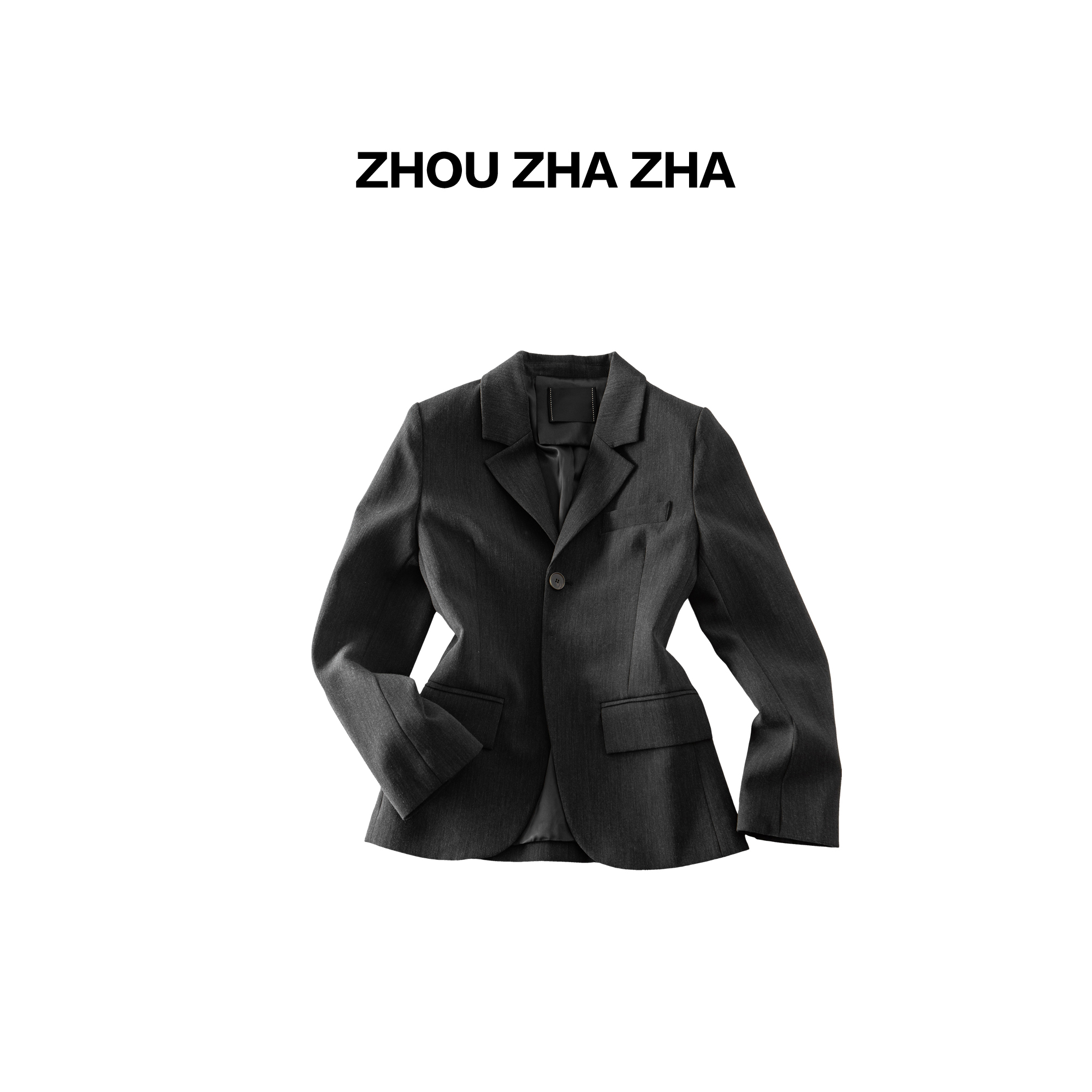 【周炸炸】纯色一粒扣气质西装外套通勤秋季时髦休闲西服#531197