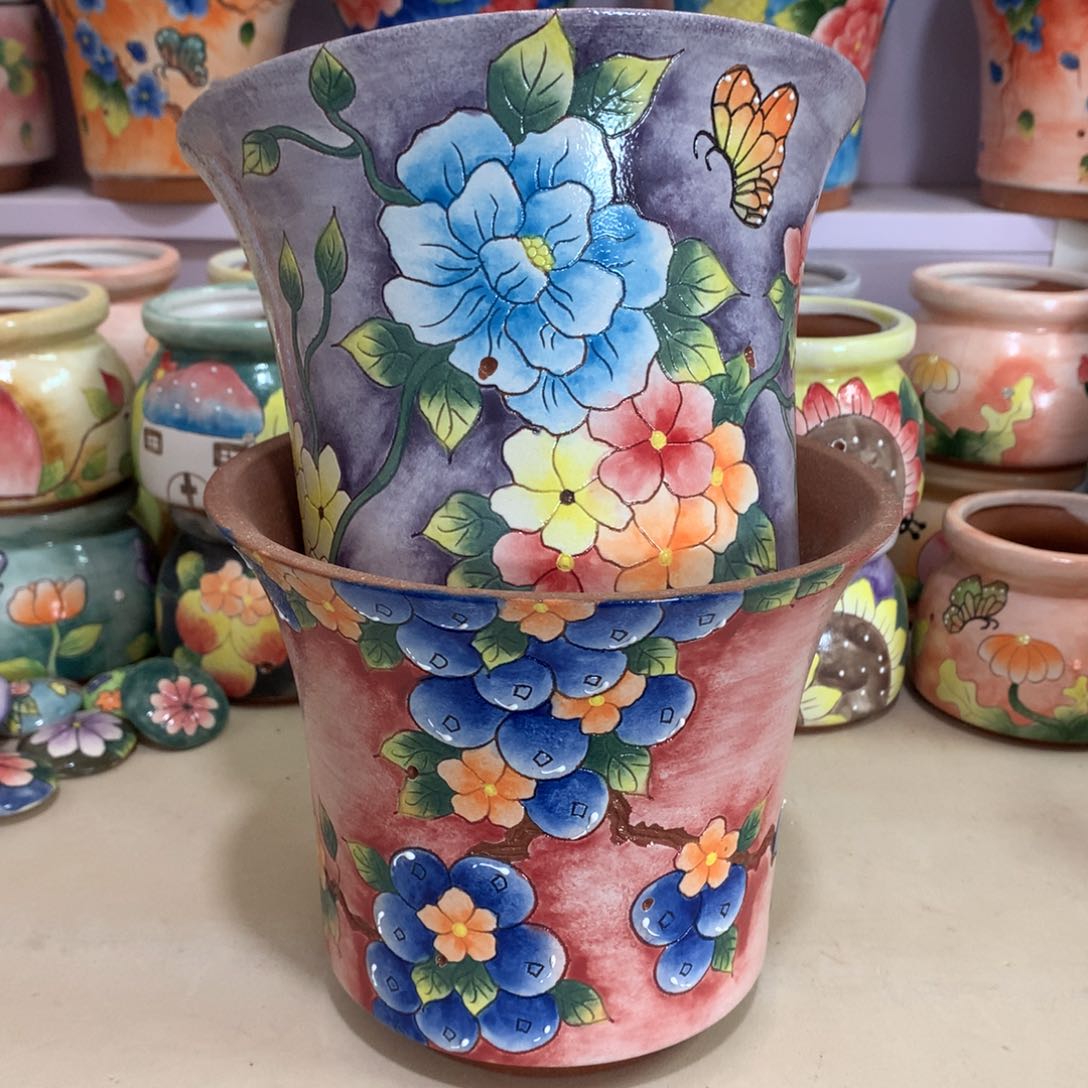 福利花盆，手绘花盆