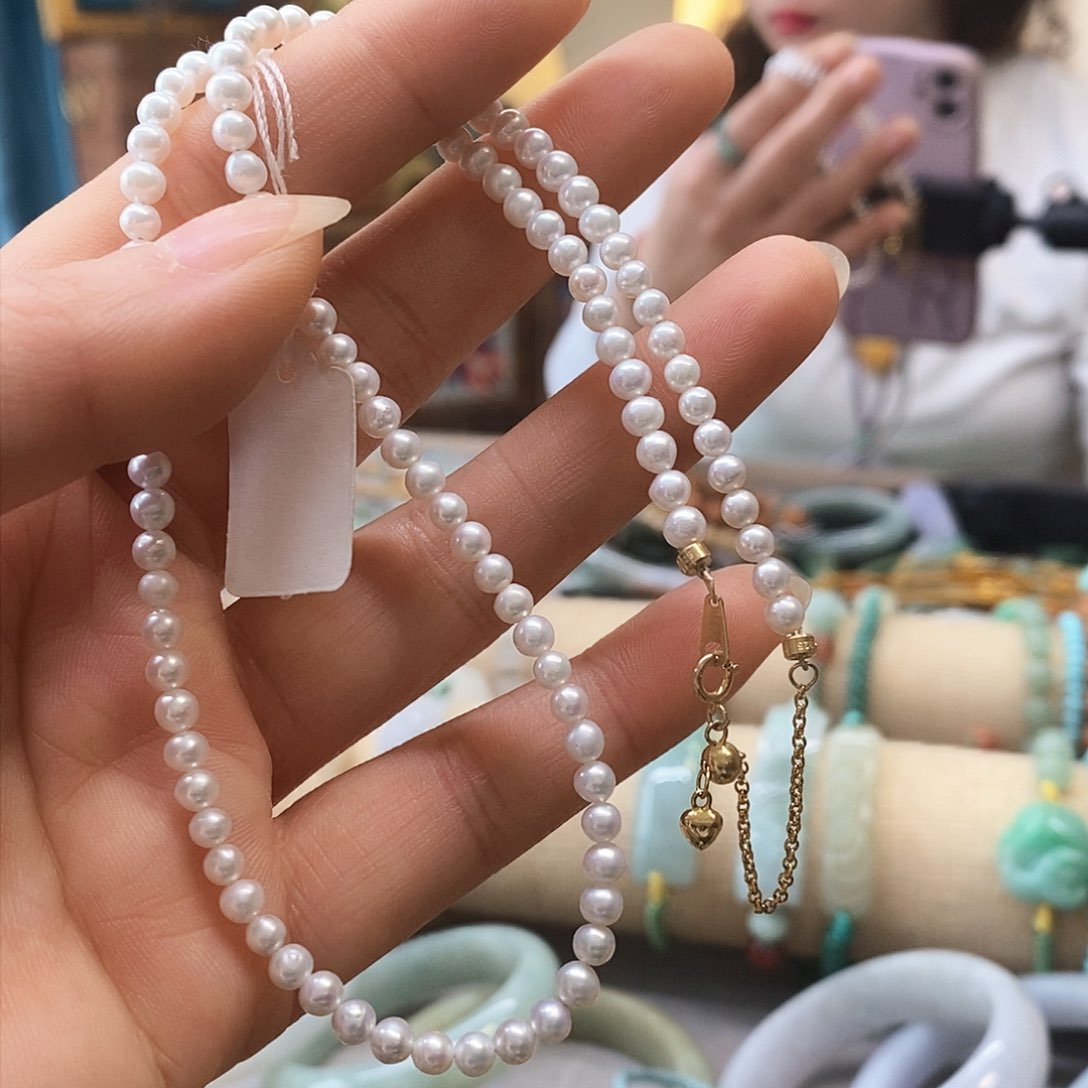 淡水珍珠颈饰银S925镶嵌豫****燕z