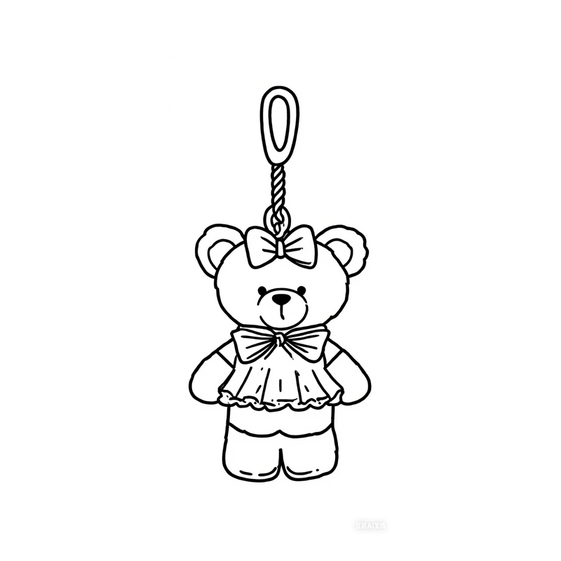 ABKS新品预售高级奢侈品小众包包挂件公仔毛绒娃娃小玩偶挂件0000