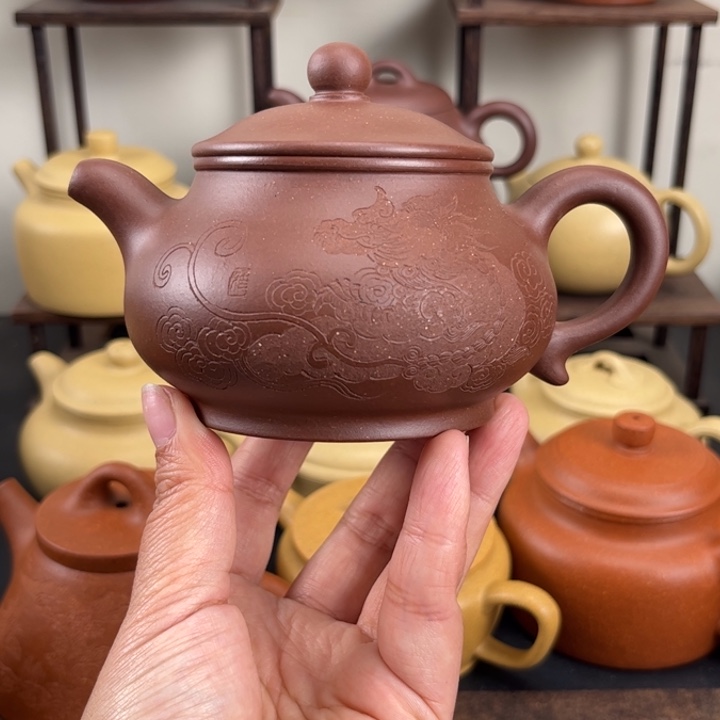 紫砂茶壶全手工潘壶250cc