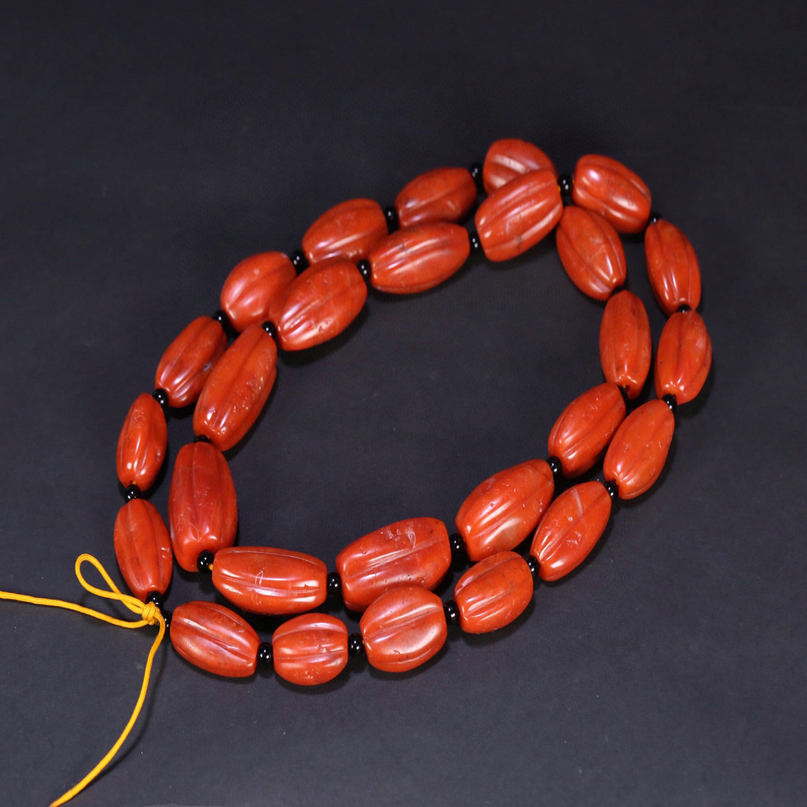 北城工美收藏/南红玛瑙瓜棱珠一串
