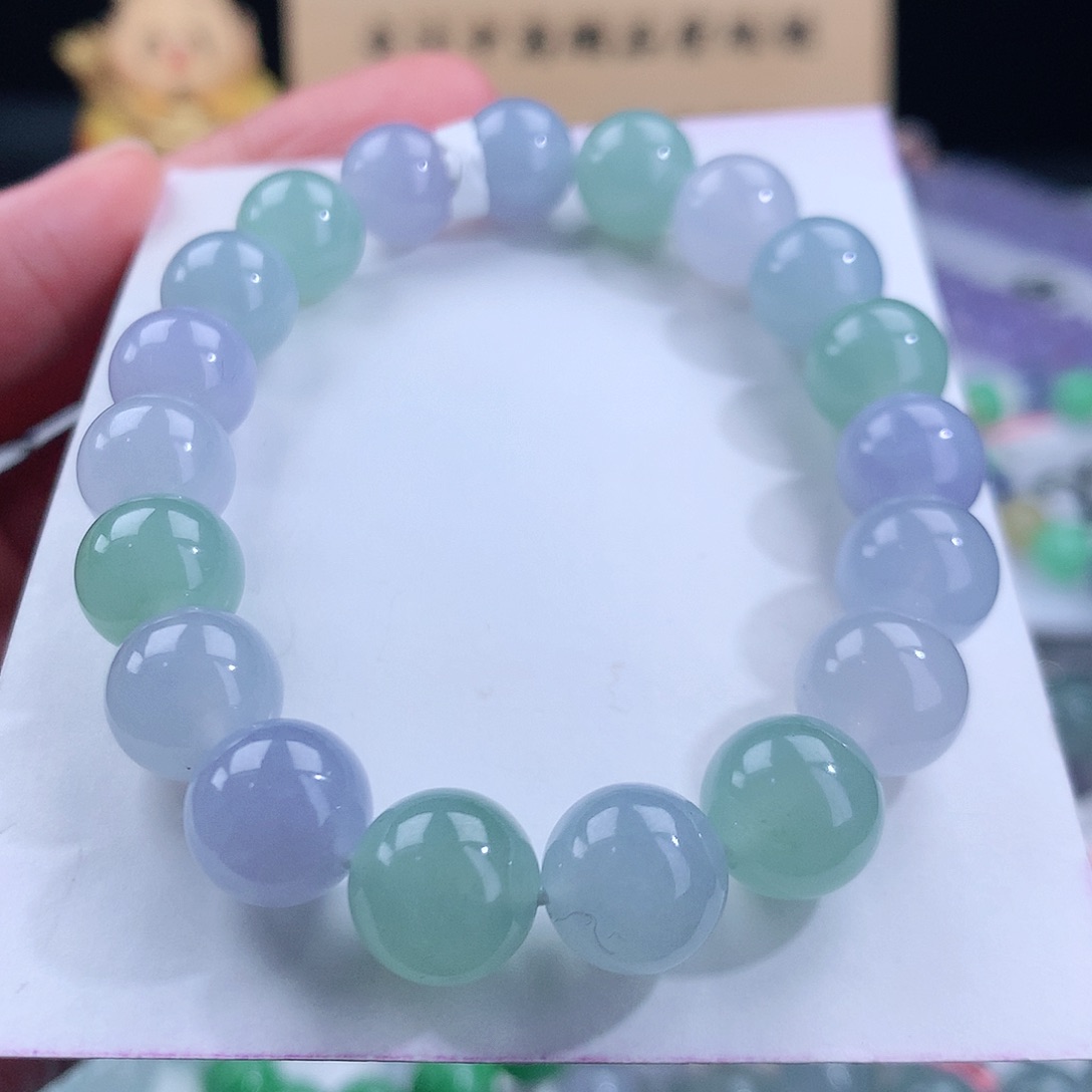 翡翠手链未镶嵌卡10mm