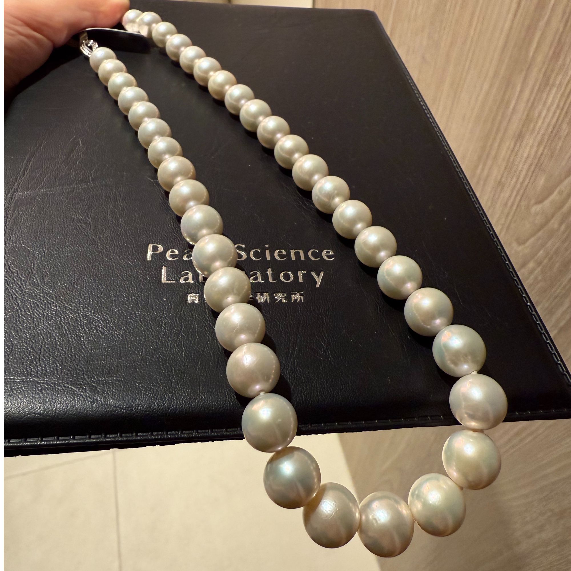 珍珠项链 日本大证极亮白色珠珠项链约10-11.5mmZB251237