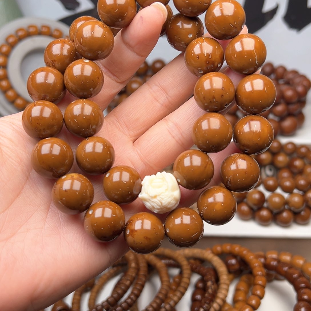 紫金鼠手串16.5光珠手持练手款