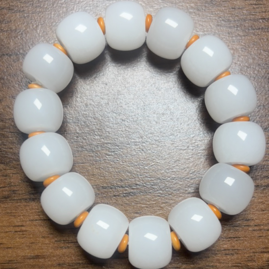 时尚百搭肤色显白气质 白色老型珠手链b15手链项链