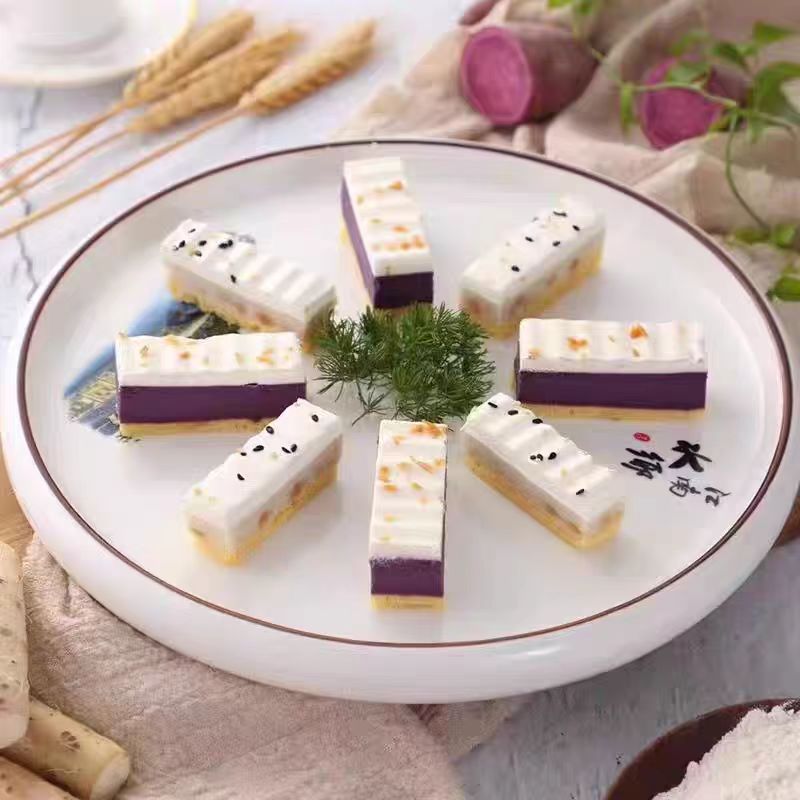 紫薯蛋挞蛋糕日式风味即食甜点心适合下午茶