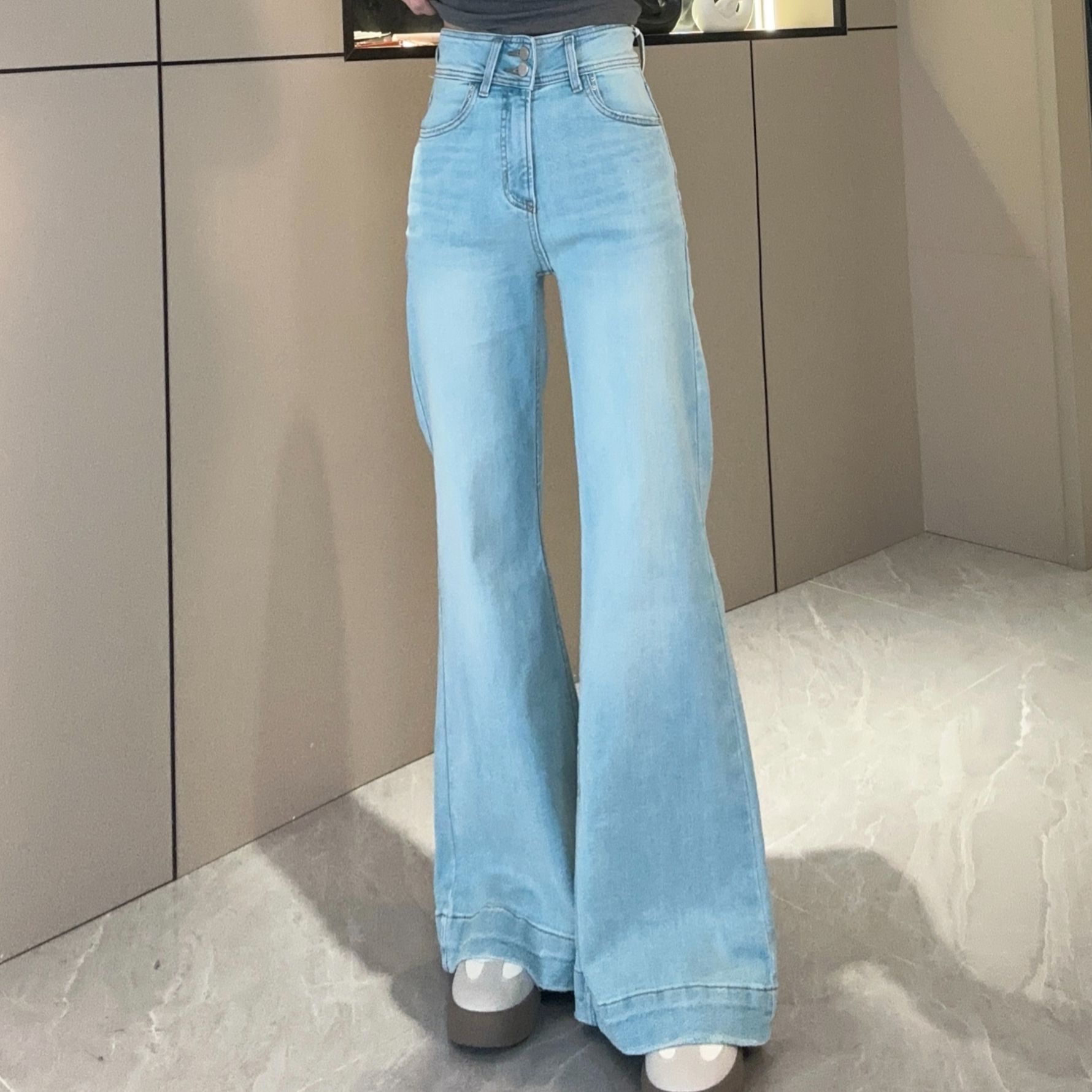 高腰直筒牛仔裤女秋冬2024新款爆款显瘦气质牛仔裤 8822