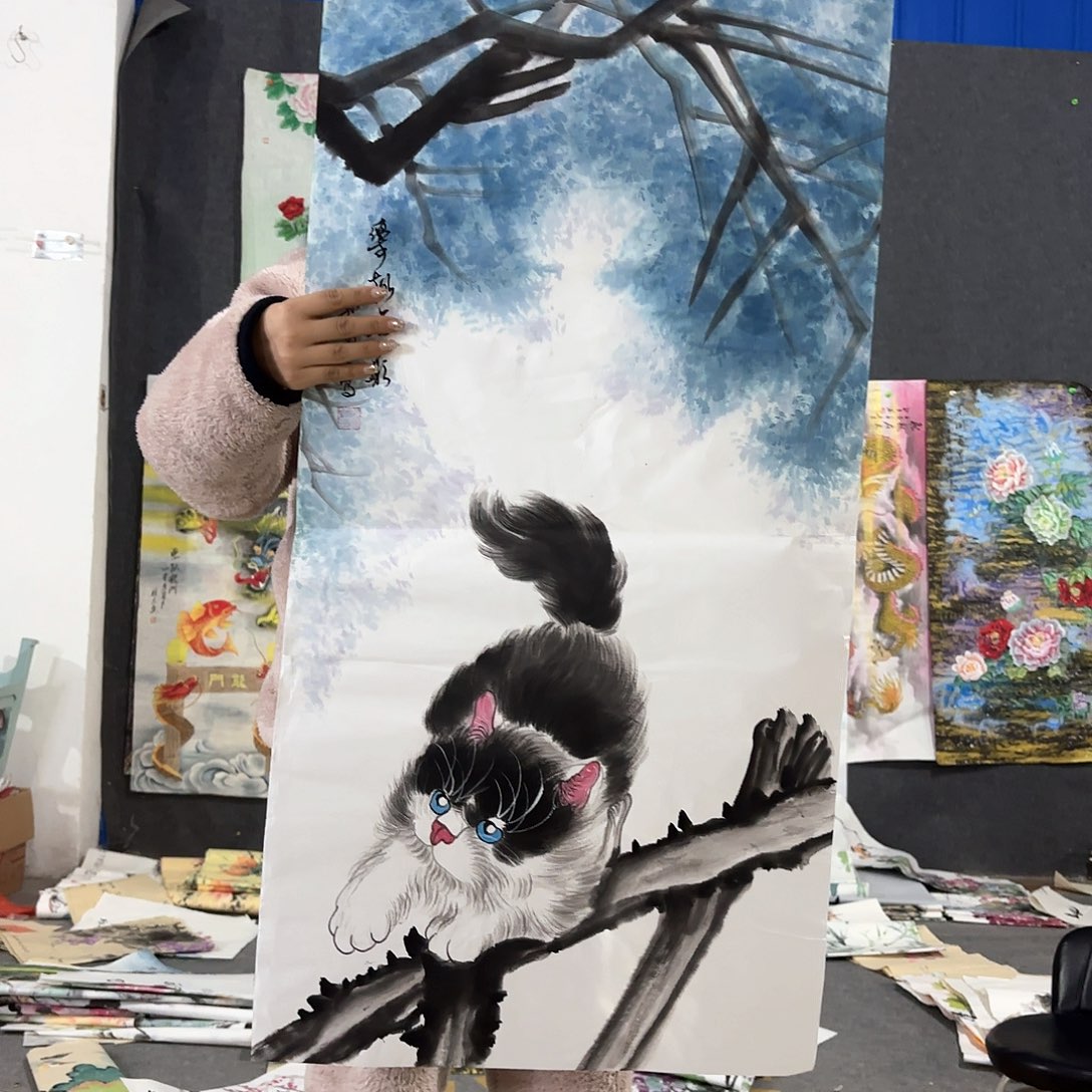 国画国画作品画心一张
