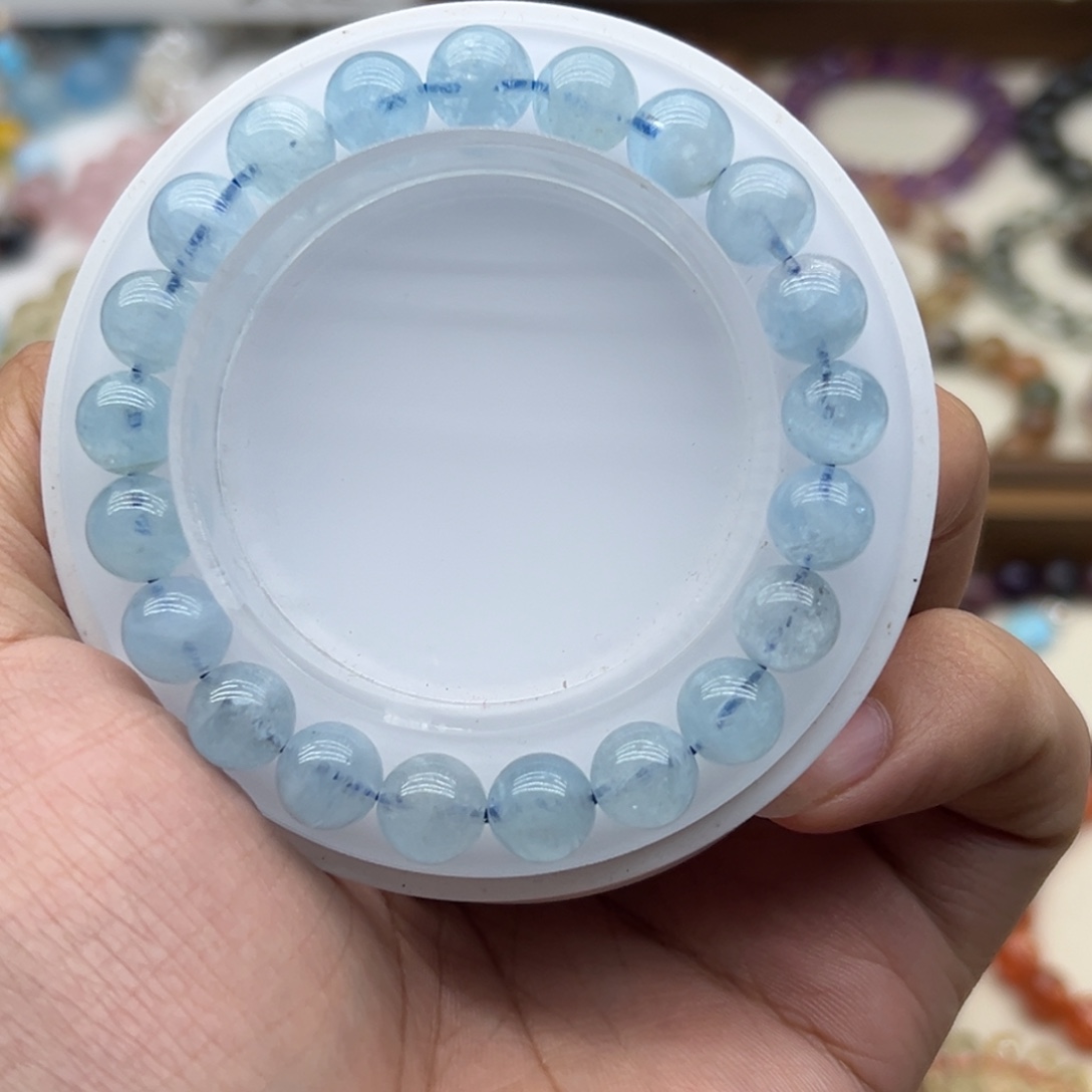 手链水晶未镶嵌9.2咪海蓝宝