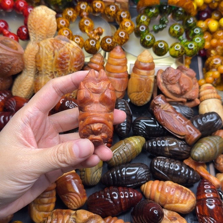 松木琥珀木文玩手串