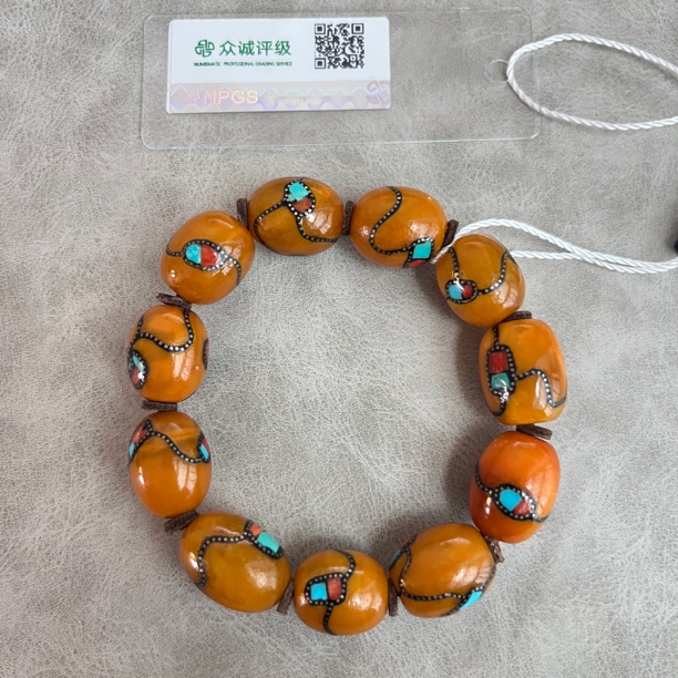 民国时期 蜜蜡手串 YZ2071［燕赵造物司］