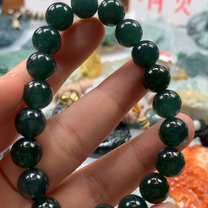 翡翠颈饰未镶嵌保真天然A货翡翠