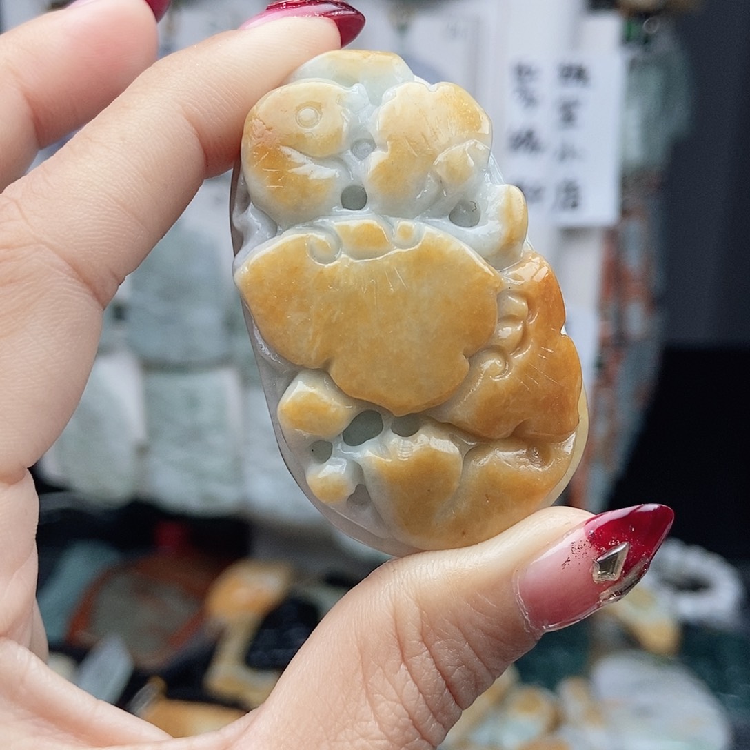 翡翠颈饰14K金镶嵌翡翠