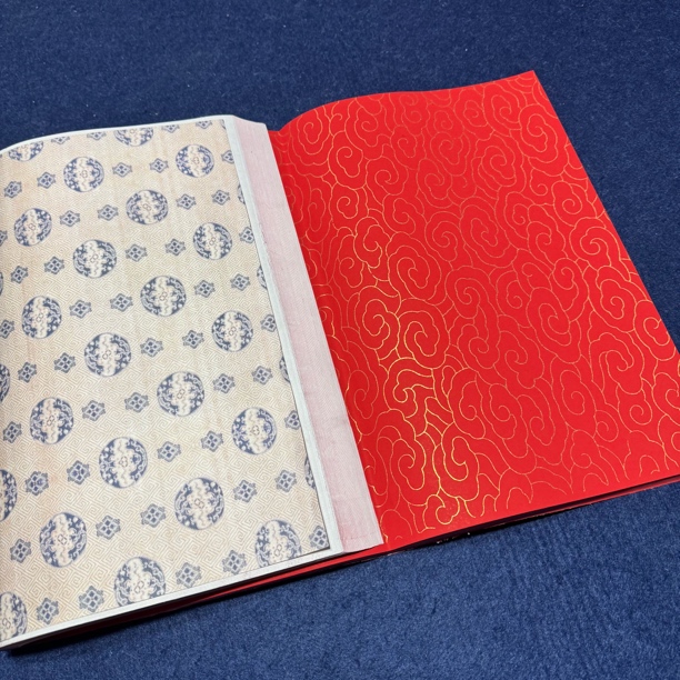 【蜡染楮皮万年红金祥云】刘歪歪特制加厚半生熟毛笔书法作品纸