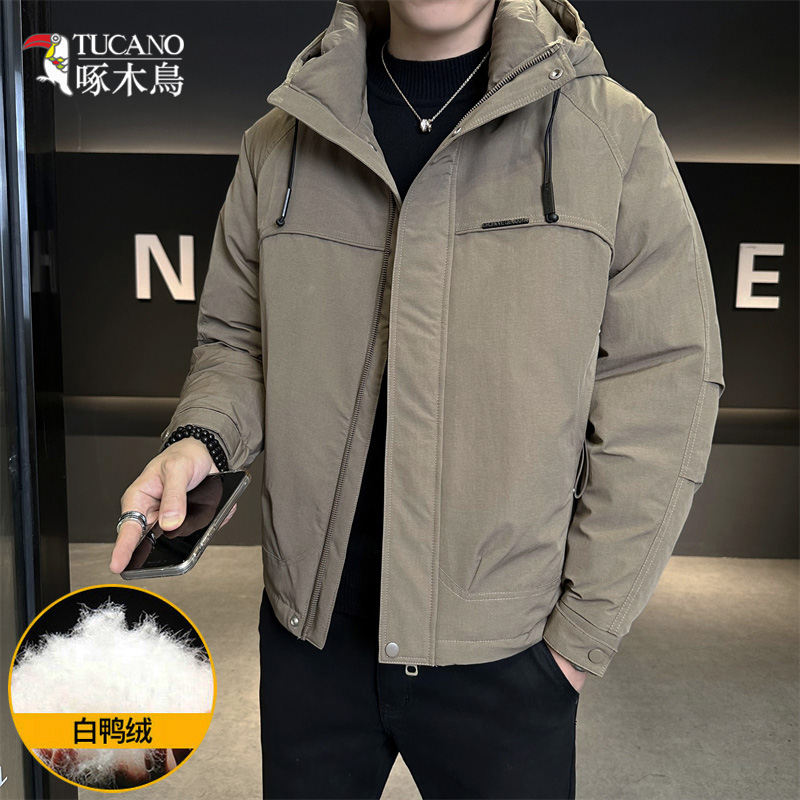 TUCANO/啄木鳥冬季时尚工装连帽羽绒服男士加厚保暖鸭绒外套1116