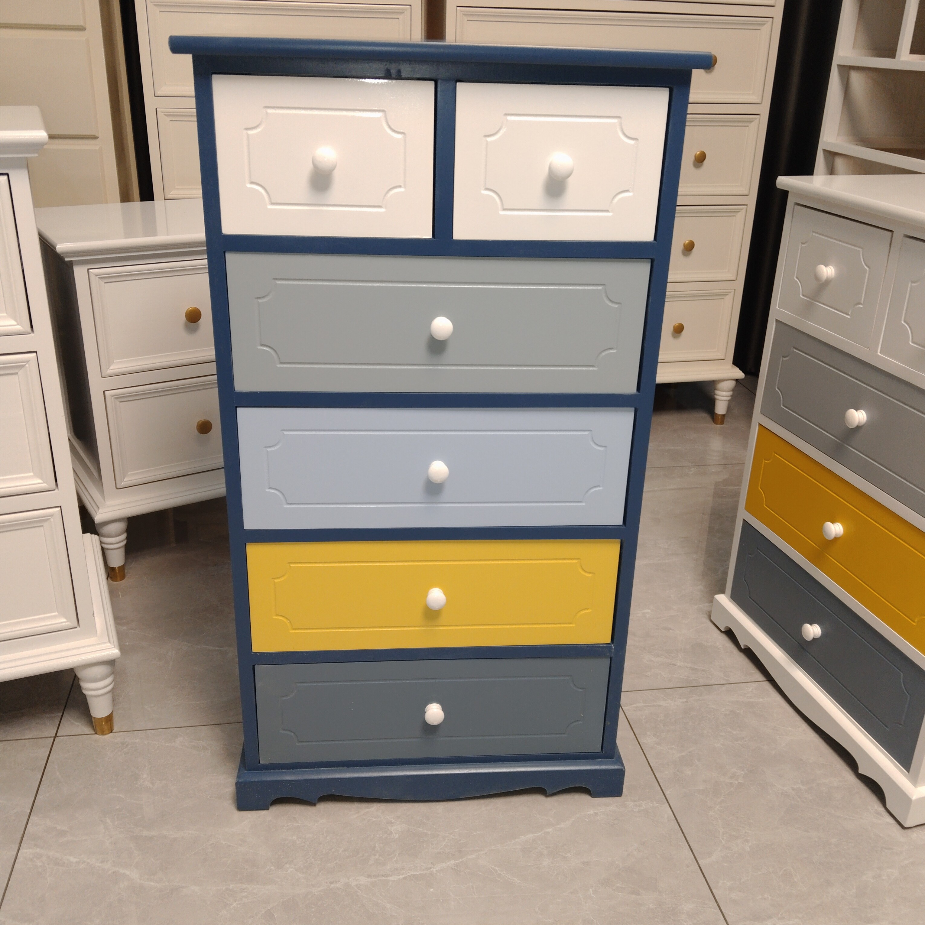 北欧五斗柜实木边柜斗柜简约现代卧室家用收纳柜抽屉式储物窄柜子