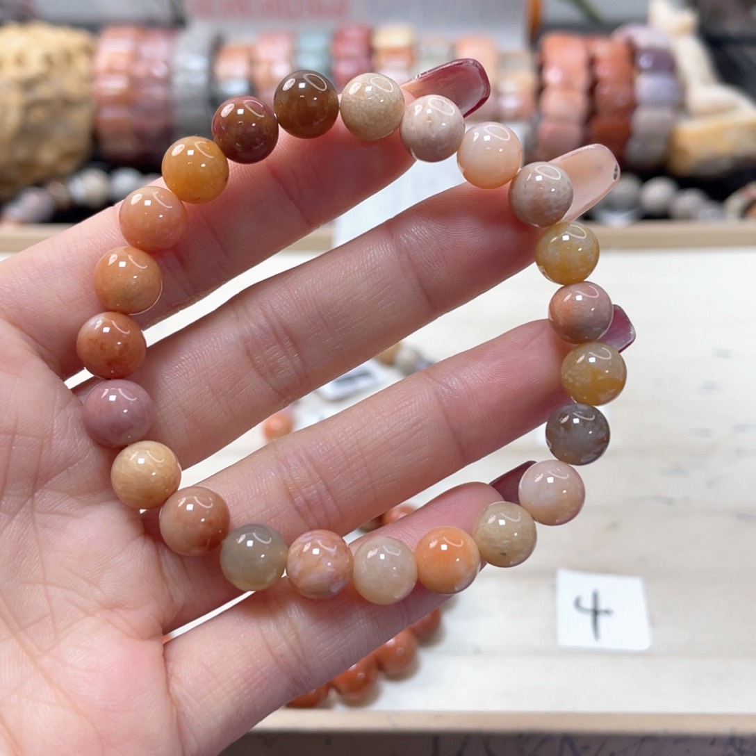 硅化珊瑚（珊瑚玉）手链未镶嵌用****2683