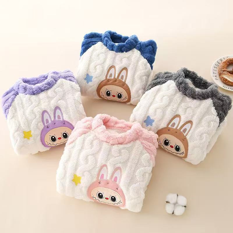 家居服套装吸汗冬季卡通风保暖秋冬季柔软女