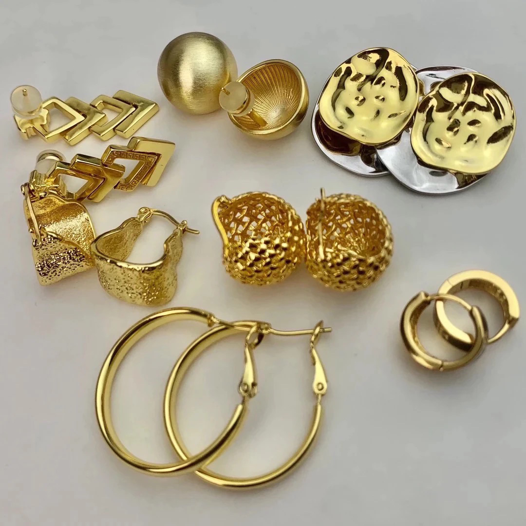 铜合金耳饰 时尚耳饰简约百搭素款耳钉